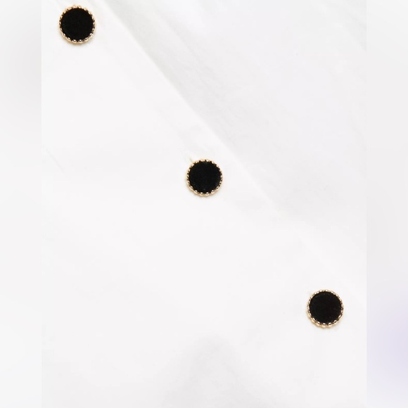 NWT Reformation Halia midi shirt Dress velvet buttons a line poplin cotton - Picture 12 of 16